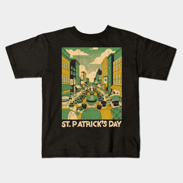 ST Patricks Day vintage look Kids T-Shirt by Jackystore